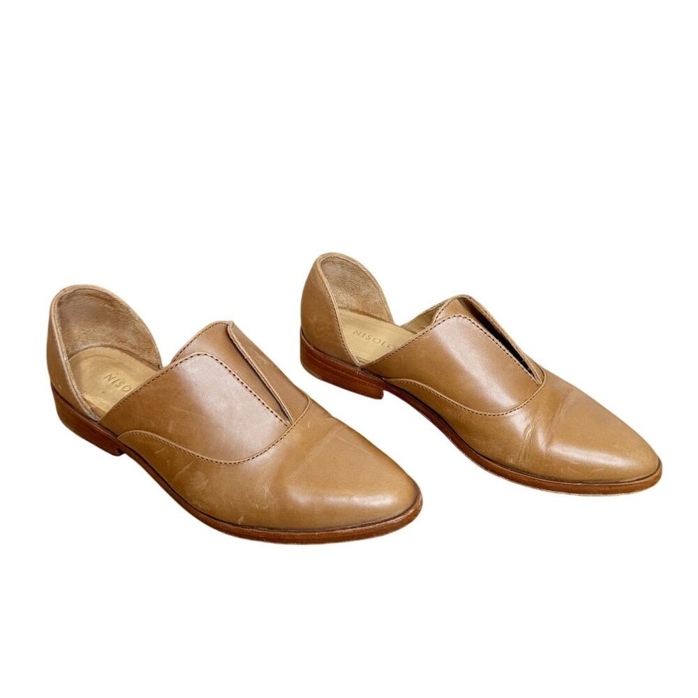 Nisolo Emma d'Orsay Leather Oxford 2.0 Almond Tan US 7